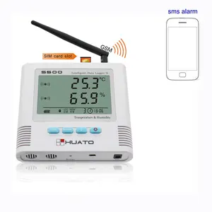 Registrador de datos de humedad y temperatura de alarma GSM de alta precisión para biblioteca, bodega, detección de temperatura, Registrador de temperatura