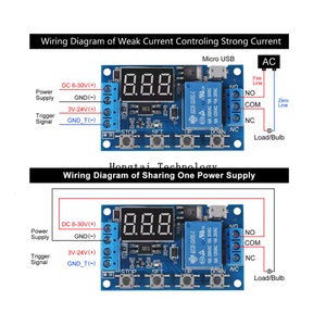 XY-J02 một cách mô-đun tiếp sức Thời gian chậm trễ ngắt kết nối kích hoạt chu kỳ thời gian chuyển mạch với hiển thị kỹ thuật số giao diện USB - Product Image 3