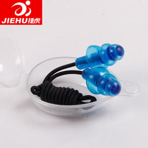 Bouchons d'oreilles en silicone Jiehu avec cordon rouge EP-5, souples, pour la natation et les sports nautiques, ensemble de bouchons d'oreilles pour adultes - Product Image 3