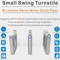 Torniquete Personalizable Mingxu para Gestión de Acceso, Barrera Abatible con Código QR/RFID/Tarjeta IC/Huella Dactilar/Reconocimiento Facial