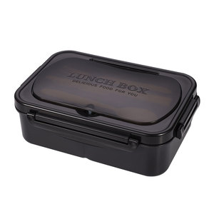 กล่องข้าวเบนโตะ 1200 มล. กล่องข้าวพลาสติกกันรั่วพร้อมช้อนส้อม ปลอดสาร BPA กล่องข้าวญี่ปุ่น 3 ช่อง สำหรับเด็กและผู้ใหญ่ - Product Image 1