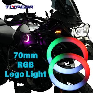 Lampu <span class=keywords><strong>LED</strong></span> Logo TIYPEOR 70mm RGB dengan Cincin Penutup Lampu Angel Eyes untuk Logo BMW Lampu Latar <span class=keywords><strong>LED</strong></span> untuk Logo GS1250 <span class=keywords><strong>LED</strong></span> RGB - Product Image 2