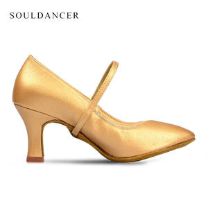 <span class=keywords><strong>Soul</strong></span> & BD personalizado barato tacón alto suela de cuero Batacha <span class=keywords><strong>Jazz</strong></span> zapatos para mujer oro salón Tango moderno baile latino botas - Product Image 3