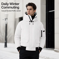 Veste parka d'hiver pour homme avec capuche en fausse fourrure, manteau rembourré chaud, coupe-vent, multi-poches, épais, pour l'extérieur, par temps froid