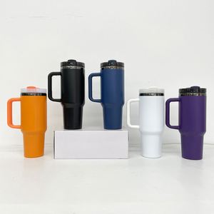 2025 Powder Coated Orange Pumpkin H2.0 40Oz <b>Mirror</b> Black Plated Underneath Blank Halloween Tumblers - Product Image 3