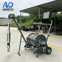 Caméra de fond de puits avec sonde sous-marine, moniteur IPS LCD, double vue, grand angle, inclut un étui de protection, pour l'inspection des canalisations municipales