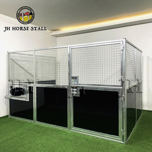 Giá rẻ HDPE di động xách tay nhựa tạm thời dễ dàng để cài đặt ngựa quầy hàng hộp ngựa ổn định với cửa trượt - Product Image 1