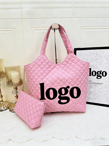 กระเป๋าถือและกระเป๋าสะพายดีไซน์หรูสำหรับผู้หญิง วัสดุ PU ปิดซิป กันน้ำ แฟชั่นฤดูร้อน กระเป๋าถือสุดคลาสสิค - Product Image 2