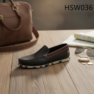 LXG, Chaussures <span class=keywords><strong>bateau</strong></span> pour hommes, style Docksides, semelle plate, disponibles en tailles 27-47, faciles d'entretien, faites à la main, modèle HSW036 - Product Image 2