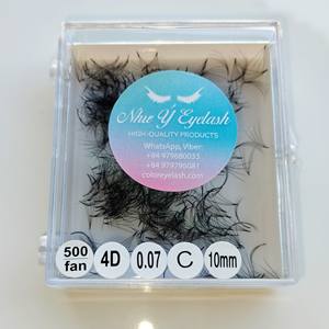 Premade 4D ventilateur Extensions de cils personnalisé 1000 ventilateurs 0.03/0.05/0.07 cachemire longue tige Application facile 15mm longueur produit de beauté - Product Image 5