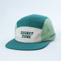 Gorros de campamento no estructurados de 5 paneles bordados personalizados, gorros de correr de algodón con logotipo bordado en diferentes colores