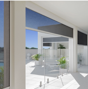 Home hotel balcone decor tende oscuranti motorizzate per tende a rullo con cerniera esterna motorizzate in PVC e poliestere a 6 gradi - Product Image 3