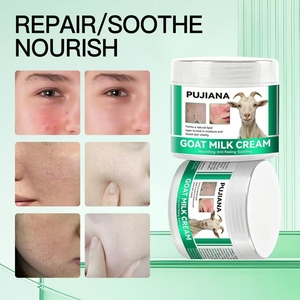 <span class=keywords><strong>Crème</strong></span> réparatrice au lait de chèvre PUJIANA pour peaux sensibles, rouges et sèches, <span class=keywords><strong>crème</strong></span> au lait de chèvre pour hydrater, réduire les <span class=keywords><strong>rougeurs</strong></span> et soulager les peaux squameuses - Product Image 4