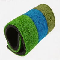 Gazon artificiel ignifuge écologique vert 4,4'x49,2' en polyéthylène haute densité pour terrains de sport et sols de jardin, facile à poser