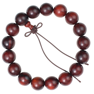 Ling Gusi Small Leaf Purple Sandalwood Bracelet 12mm Unisex Religious Ceremony Beads Hand Polished Cultural Collectible Jewelry - Product Image 3