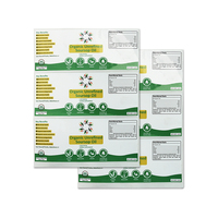 Feuilles d'autocollants d'étiquettes de supplément personnalisées avec impression d'emballages alimentaires de logo