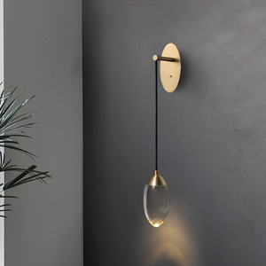 Postmodern Minimalist European Style Crystal Wall <b>Lamp</b> Luxury <b>LED</b> Lighting Fixture for Bedroom Living Room Hallway TV Wall - Product Image 5