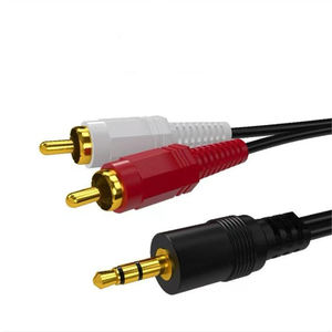 Factory 1,5 M 3M 5M Longitud personalizada Macho <span class=keywords><strong>a</strong></span> macho AUX 3,5mm Jack <span class=keywords><strong>a</strong></span> 2RCA Splitter Cables para PC/MP3/MP4/TV/Teléfono <span class=keywords><strong>celular</strong></span>/Audio para automóvil - Product Image 6
