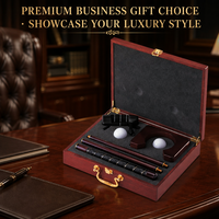 Ensemble de putters de golf pliables en 3 sections, coffret cadeau en bois, kit de golf d'intérieur pour bureau, cadeau d'entreprise, vente en gros OEM