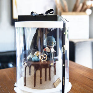 カスタムロゴストックサンプルPETトール透明紙ラウンドケーキボックススクエアロールクリアホワイトプラスチックベーカリーケーキボックス - Product Image 2