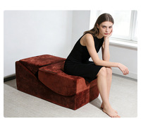 Chaise longue de yoga convertible pour adultes, canapé-lit pliant en tissu pour le loisir, chaise d'inversion de yoga compressée à vendre