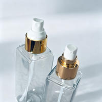 Flacon cosmétique carré en PET 120ml 150ml avec pompe, emballage plastique personnalisé pour lotion et crème pour le visage