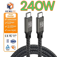 Câble USB 3.1 Type C vers Type C Gen3 OEM supérieur 240W 0,5m 1,5m 1m 2m pour synchronisation des données et charge rapide 240W pour téléphone, ordinateur portable, tablette