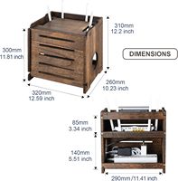 Estante de enrutador de diseño de orificios múltiples Estante de soporte de TV, enrutador inalámbrico y caja de administración de cables Caja de módem de enrutador Wifi de montaje en pared