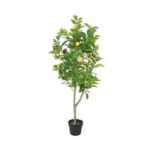 Tizen Nhân Tạo Màu Xanh lá cây nhựa trong chậu trái cây giả <span class=keywords><strong>Kumquat</strong></span> cây chanh nhân tạo cho Halloween Giáng sinh phòng khách - Product Image 2