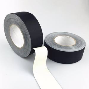 Fabricant de gros ruban adhésif à base de tissu mat <span class=keywords><strong>occultant</strong></span> épais résistant à l'usure imperméable PE noir coloré ruban adhésif - Product Image 1