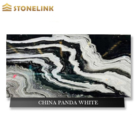 Dalle de marbre blanc Panda de Chine, marbre naturel à veines noires et blanches pour revêtement mural, plan de travail et sol