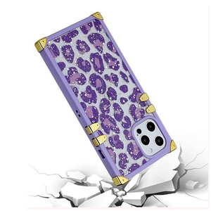 Custodia per telefono leopardata glitterata di lusso per iphone, samsung, custodia protettiva in Silicone morbido per ragazze donne - Product Image 3