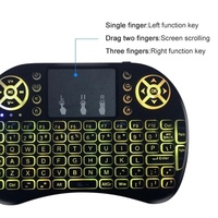 Mini Teclado Inalámbrico I8 Rii 2.4G Retroiluminado, Mini Mouse Inalámbrico I8 con Panel Táctil