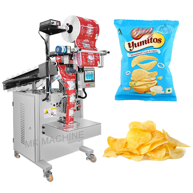 Semi Automatic Small Sachet Bag Snack apple Plantain Banana Potato Chips Packing Machine