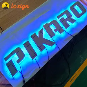 Tanda huruf saluran lampu latar LED DIY lampu latar luar ruangan lampu tepi 3d tanda logo untuk tanda bar