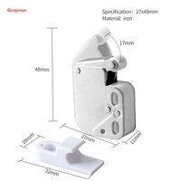 Magnifique mécanisme de loquet tactile en gros garde-robe Mini loquet tactile métal mousqueton porte ressort poussoir loquet tactile