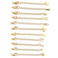 Extensions de collier, bracelet et chaîne de cheville en acier inoxydable avec fermoir mousqueton pour la fabrication de bijoux