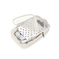 Lot de 2 pochettes organisatrices pour sac à couches bébé, personnalisables, pliables, rectangulaires, imperméables, suspendues, en maille, réutilisables et lavables en tissu