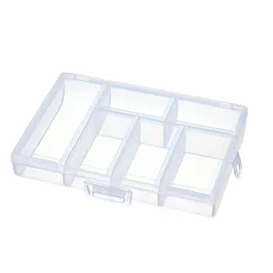 6 Slots Jewelry Tool Box Organizer Storage Beads Jewelry Box New Fashion Plastic Packaging Gift Earring Ring Box For Jewerly