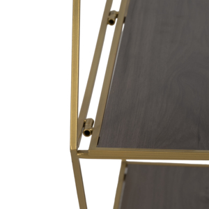 Mensole esagonali da parete con struttura in metallo e ripiani in legno, organizer per l'arredamento della casa, espositore per soggiorno. - Product Image 3
