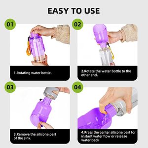 Superdesign Dog <b>Water</b> <b>Bottle</b> 17 Oz Portable With <b>Strap</b> For Travel - Product Image 6