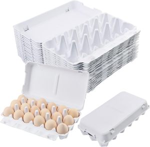 Boîtes à œufs vides réutilisables en pâte à papier biodégradable avec logo personnalisé, <span class=keywords><strong>12</strong></span>/18 unités, pour le stockage, support de plateau à œufs en papier - Product Image 1