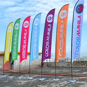 Agente de Compras QM, Bandera Publicitaria Personalizada para Exteriores, Bandera en Forma de Lágrima, Bandera de Pluma para Playa, Publicidad Promocional - Product Image 4
