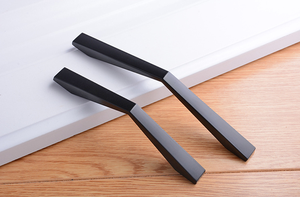Hardware Accessories Zinc Alloy <strong>Black</strong> Handle Furniture Cabinet <strong>Doors</strong> Drawers Wardrobe Cabinet Handles - Product Image 2