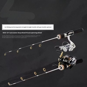Canne à pêche sur glace ensemble <span class=keywords><strong>complet</strong></span> solide pointe leurre canne petit radeau canne hiver Portable lac résine fibre de carbone pêche à la <span class=keywords><strong>carpe</strong></span> - Product Image 3