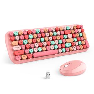 Combo <span class=keywords><strong>de</strong></span> Teclado y Ratón Inalámbrico Retro OEM SMK-646390AG, Teclas <span class=keywords><strong>de</strong></span> <span class=keywords><strong>Colores</strong></span> Variados, MOFii Candy Plus - Product Image 3