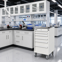 Armoire à outils industrielle robuste sur roulettes, système de rangement modulaire pour l'équipement des écoles techniques, des laboratoires et des ateliers