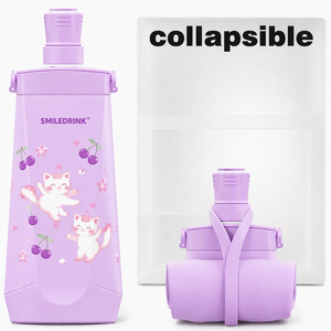 Collapsible <b>Silicone</b> Minimalist <b>Water</b> <b>Bottle</b> Eco-Friendly Leakproof Reusable Portable Foldable Sports <b>Bottle</b> for Gym Applicable - Product Image 2