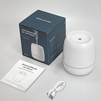 Diffuseur d'huiles essentielles ultrasonique silencieux 30 dB, écologique, avec lumière LED, pour la maison, le bureau, le yoga et le spa, 100 ml, 5 V, 20 m²