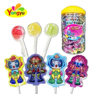 New Design Ball Lollipop Fruity Robot Crystal Lollipop